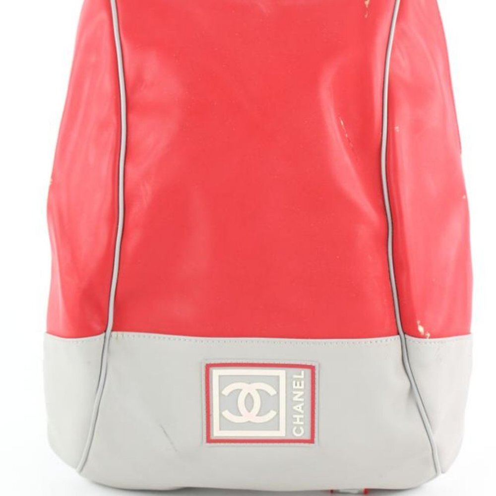 Chanel Red Sports Logo CC Backpack 920cas414
